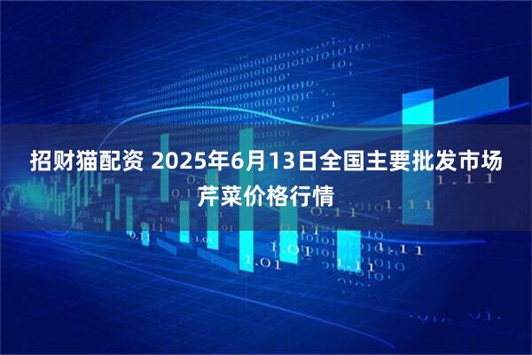 招财猫配资 2025年6月13日全国主要批发市场芹菜价格行情
