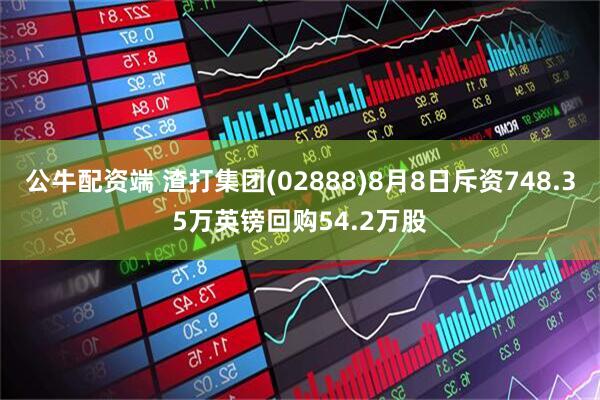 公牛配资端 渣打集团(02888)8月8日斥资748.35万英镑回购54.2万股