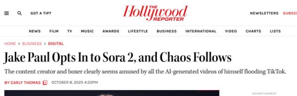 亿腾证券 美国电影协会就版权问题向OpenAI施压，要求制止Sora 2侵权行为